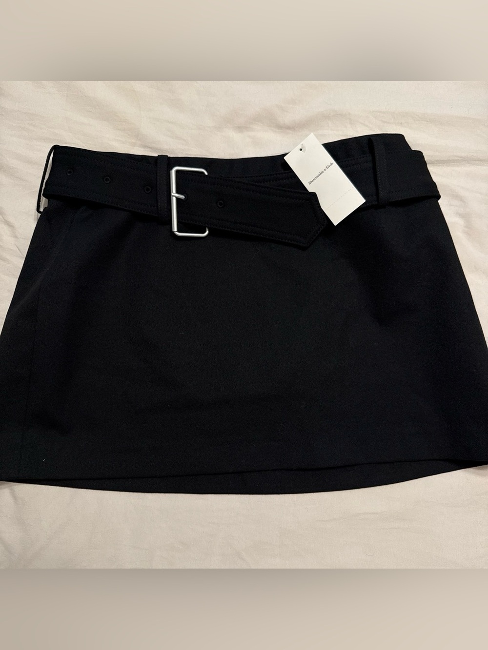 Abercrombie & Fitch Black Belted Mini Skort